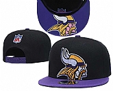 Vikings Team Logo Black Purple Adjustable Hat GS,baseball caps,new era cap wholesale,wholesale hats